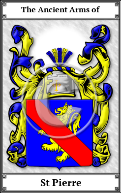 St Pierre Family Crest Download (JPG)  Book Plated - 150 DPI